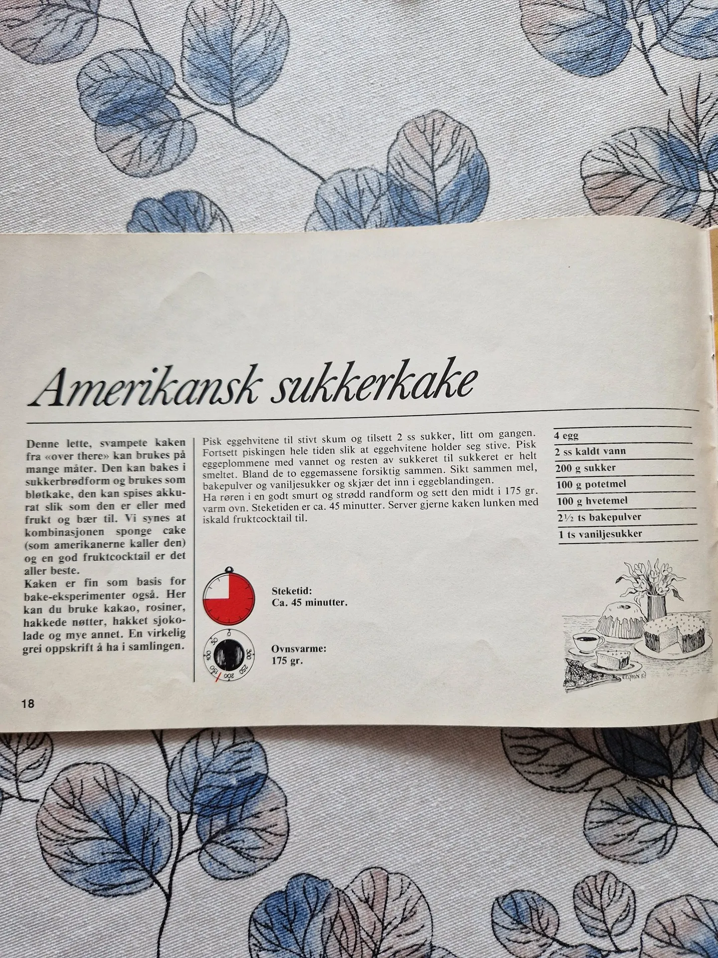 Bilde (0) av oppskrift for Amerikansk sukkerkake