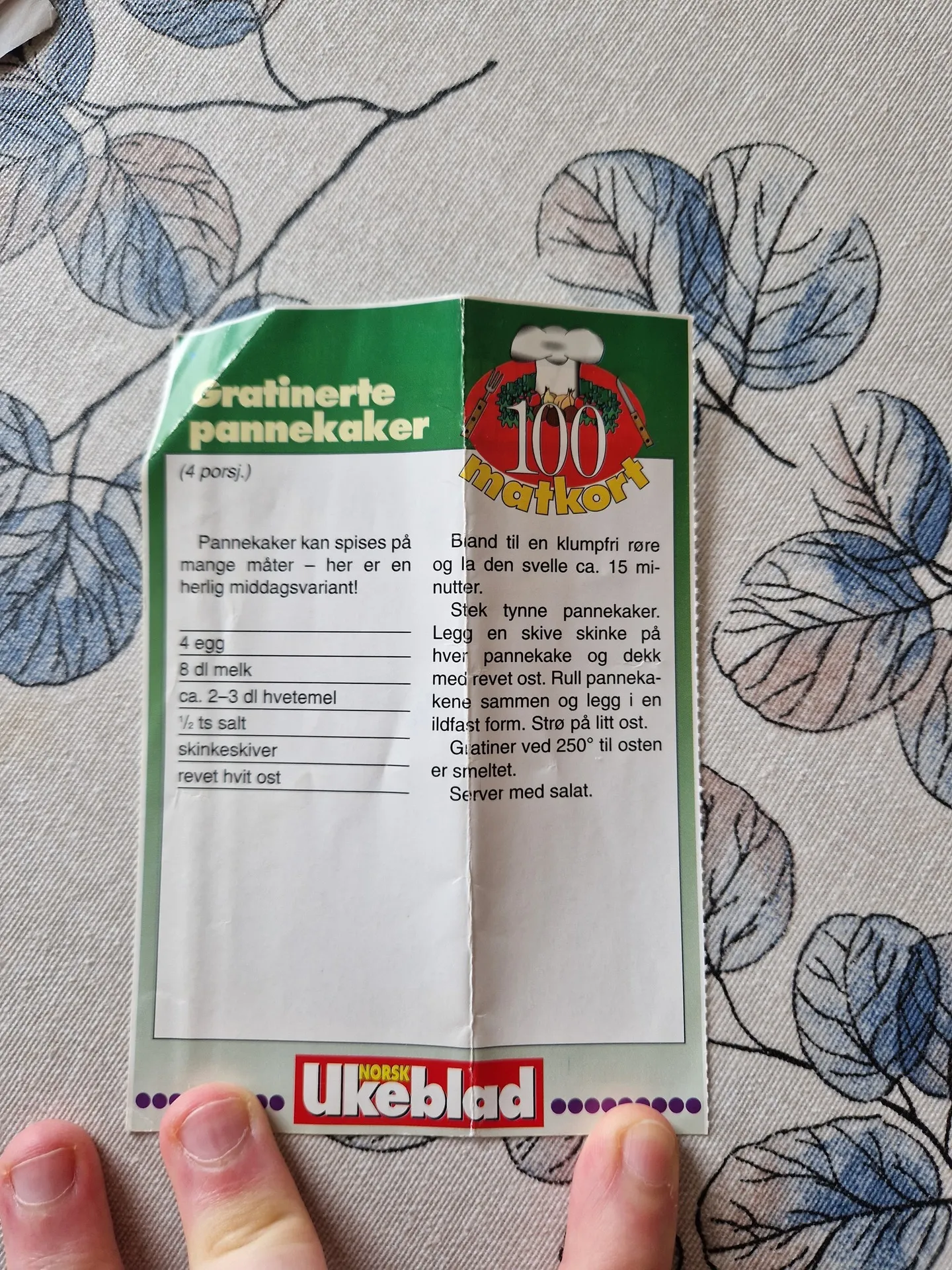 Bilde (1) av oppskrift for Gratinerte pannekaker