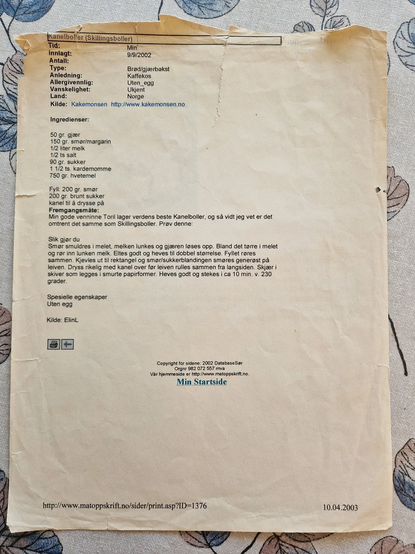 Bilde (0) av oppskrift for Kanelboller (skillingsboller)