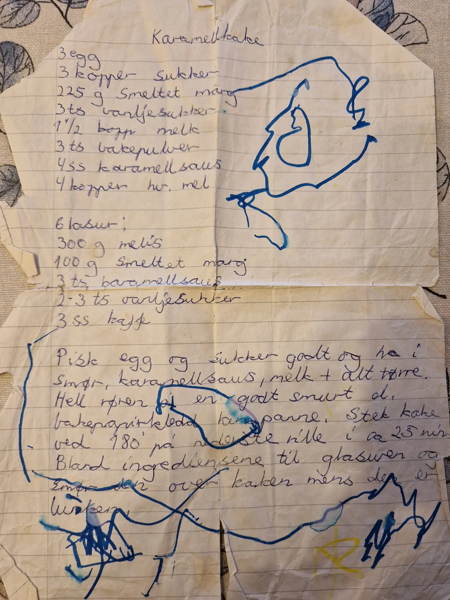 Bilde (0) av oppskrift for Karamellkake