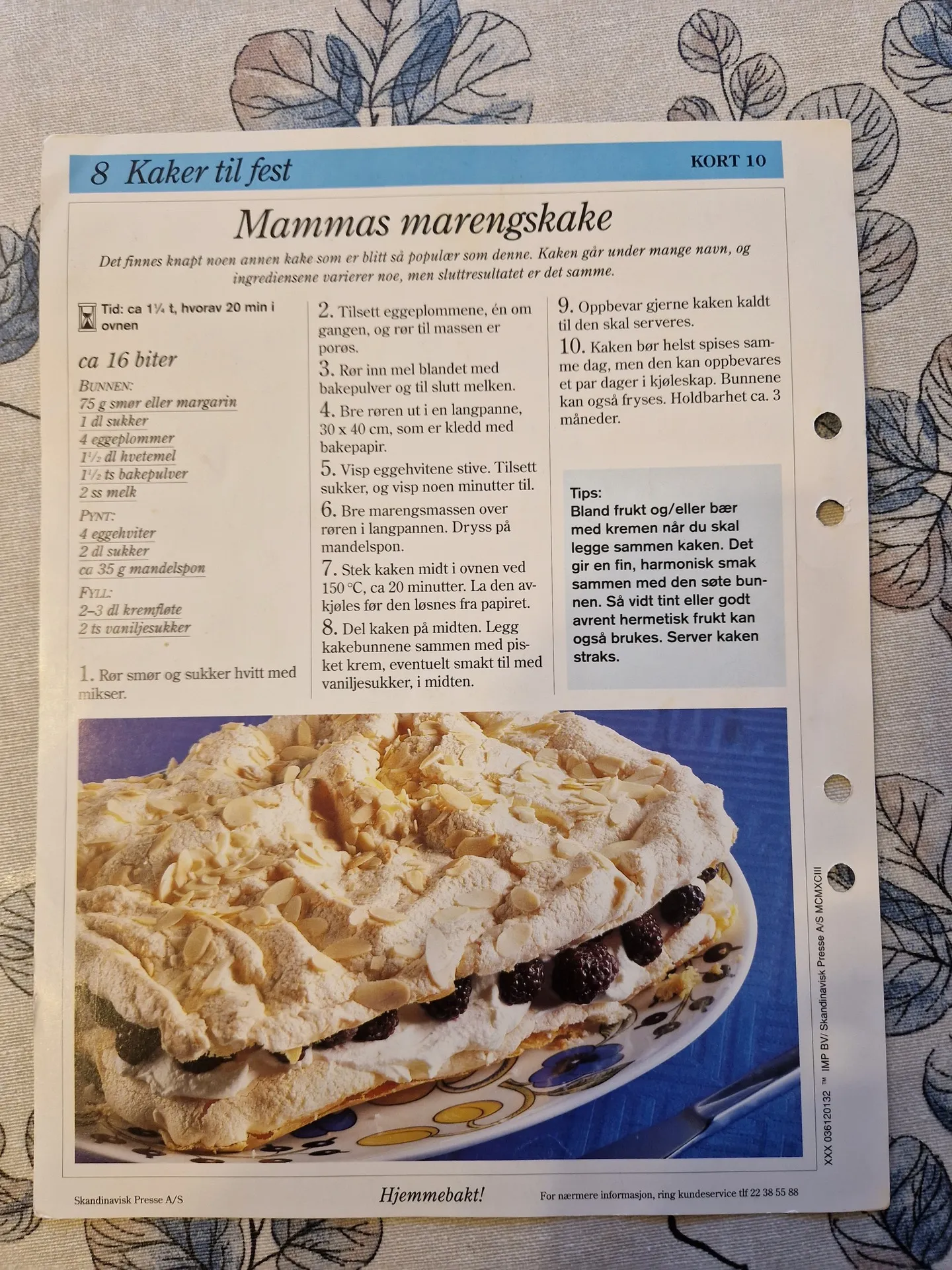 Bilde (0) av oppskrift for Mammas marengskake