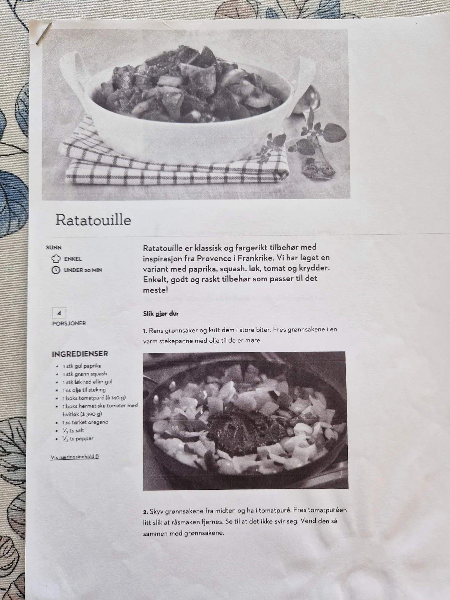 Bilde (0) av oppskrift for Ratatouille