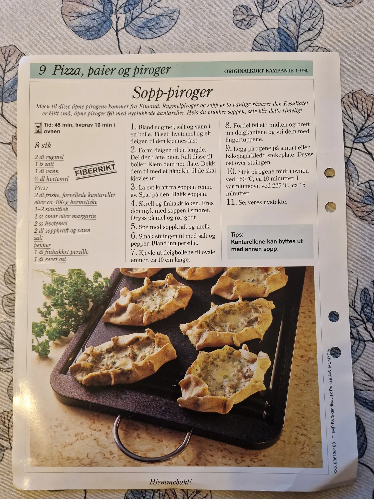 Bilde (0) av oppskrift for Sopp-piroger