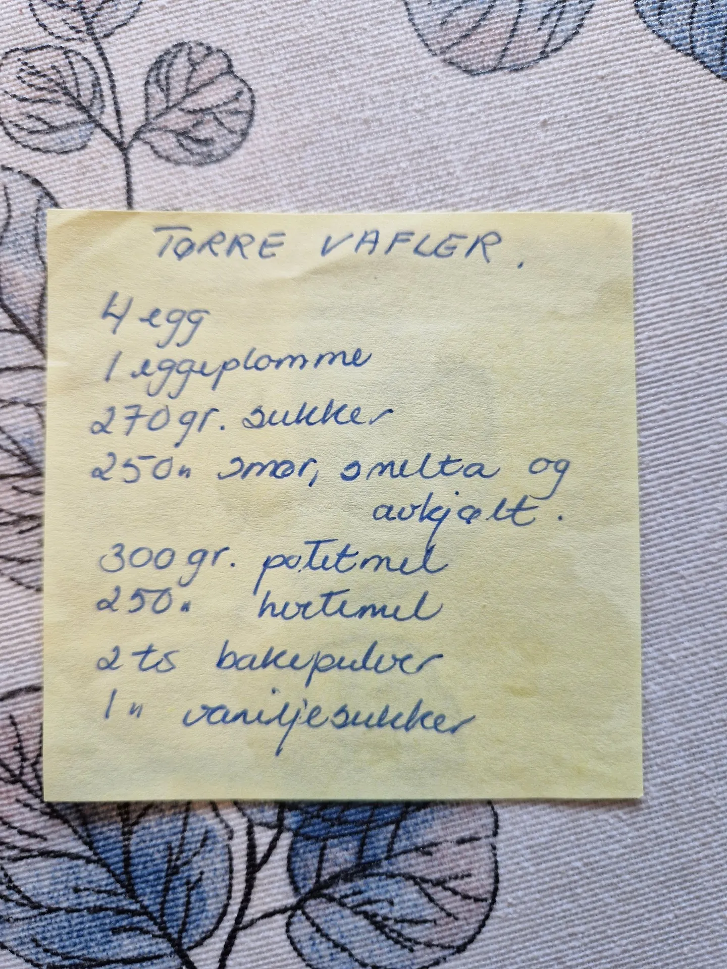Bilde (0) av oppskrift for Tørre vafler