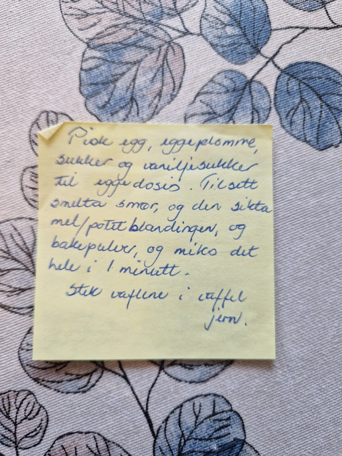 Bilde (1) av oppskrift for Tørre vafler